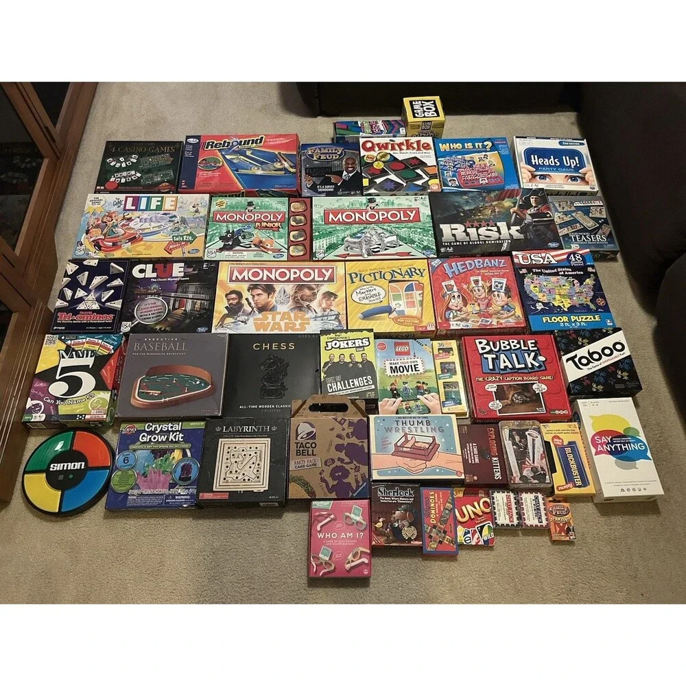 Lot of board games, card games, puzzles, and more